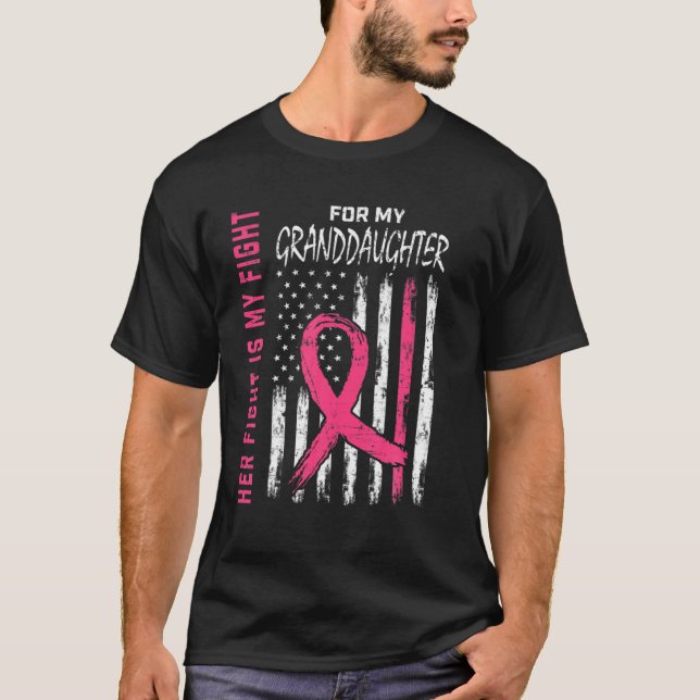 Camiseta Luchar Contra El Cáncer De Mama De Nieta Rosa (Anverso)