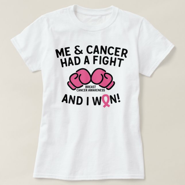 Camiseta Luchar contra el cáncer de mama Gané Sobreviviente (Diseño del anverso)