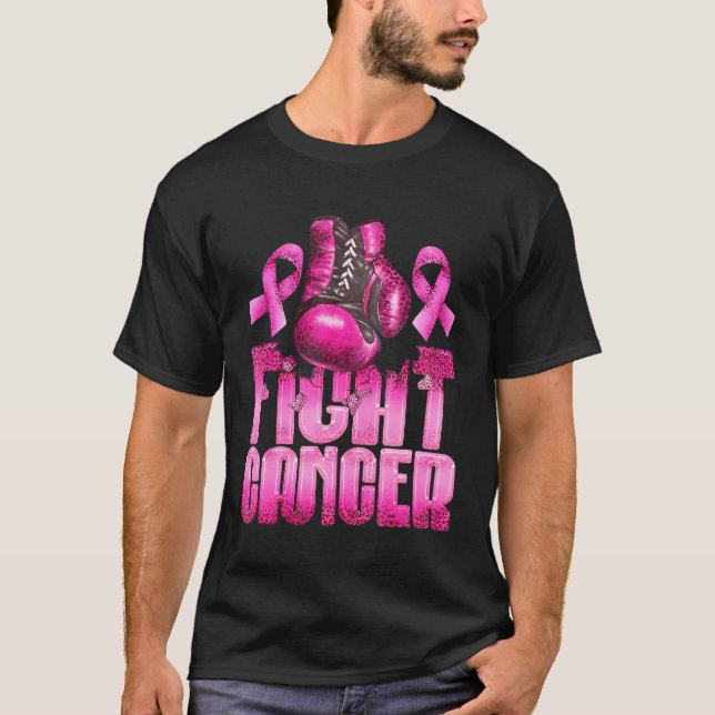Camiseta Luchar contra el cáncer de mama Guantes de boxeo D (Anverso)