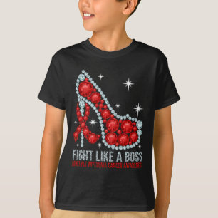 Camiseta Luchar Contra El Cáncer De Sangre Como Un Jefe Múl