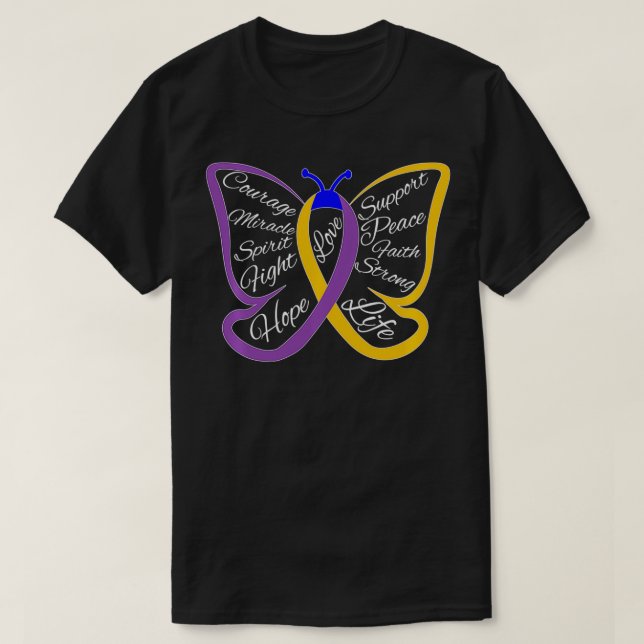 Camiseta Luchar contra el cáncer de vejiga Conciencia sobre (Diseño del anverso)
