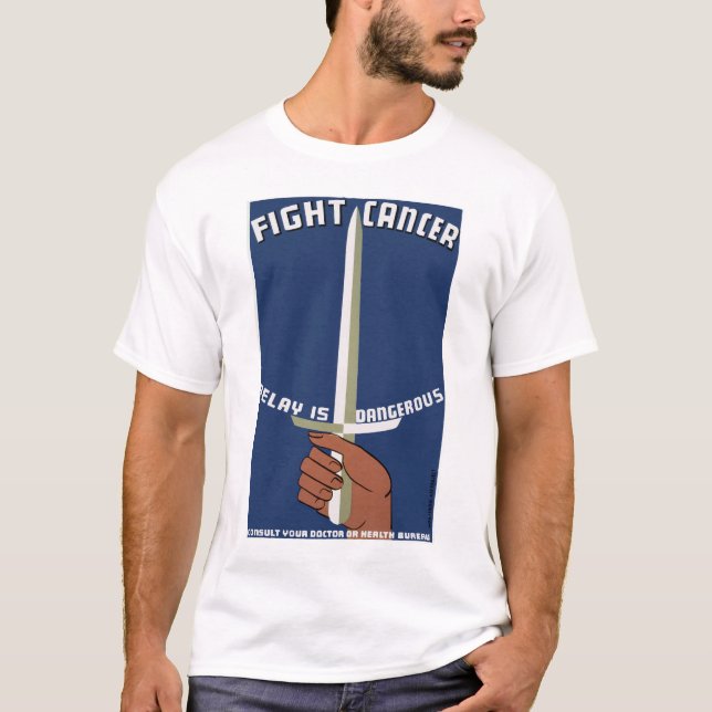 Camiseta Luchar contra el cáncer ~ El retraso es peligroso (Anverso)