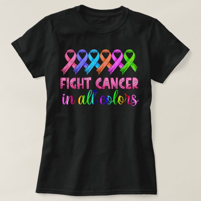 Camiseta Luchar contra el cáncer en todos y cada uno de los (Diseño del anverso)