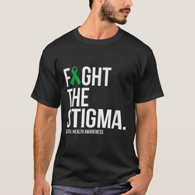 Camiseta Luchar Contra El Estigma Cinta Verde Awaren De Sal (Anverso)