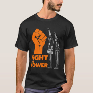 Camiseta LUCHAR CONTRA EL PODER: EL PODER Negro Saluda los