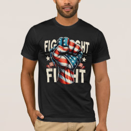 Camiseta Luchar contra el viejo retro de la bandera estadou