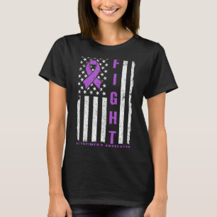 Camiseta Luchar Contra la Cinta Morada Americana de Alzheim