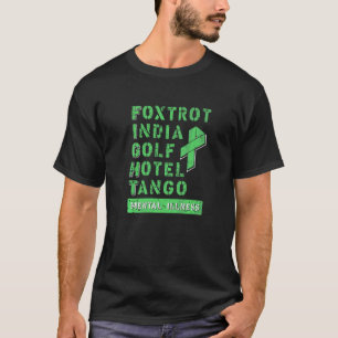 Camiseta Luchar Contra La Enfermedad Mental Alfabeto Milita