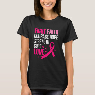 Camiseta Luchar contra la fe valentía Esperanza Fuerza Cur