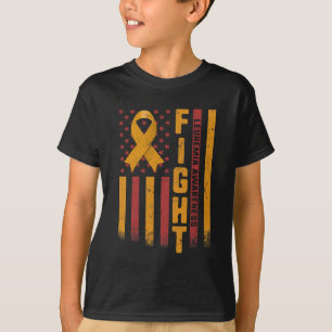 Camiseta Luchar contra la leucemia Conciencia Naranja Ribbo