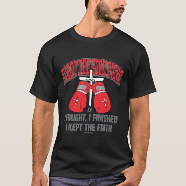 Camiseta Luchar Contra Los Guantes De Boxeo De La Buena Luc (Anverso)