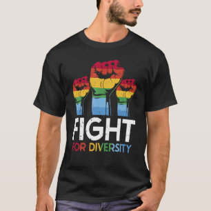 Camiseta Luchar por la diversidad Movimiento LGBT Derechos 