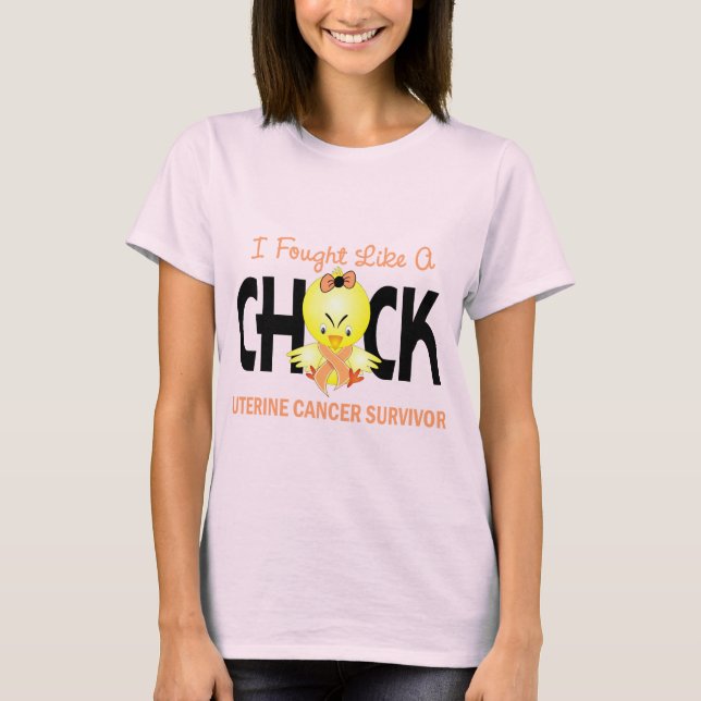 Camiseta Luché Como Un Sobreviviente De Cáncer De Uterino D (Anverso)