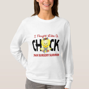 Camiseta Luché como un superviviente de la neurocirugía d