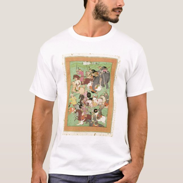 Camiseta Luche entre las fuerzas de Irán y Turan, illus (Anverso)