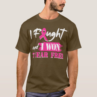 Camiseta Luché Y Gané 7 Años Consciente Del Cáncer De Mama