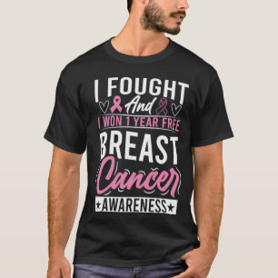 CAMISETA LUCHÉ Y GANÉ UN AÑO DE CÁNCER DE MAMA GRATUITO