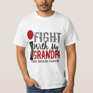 Camiseta Lucho con mi cáncer de cerebro del abuelo