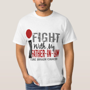 Camiseta Lucho con mi cáncer de cerebro del suegro