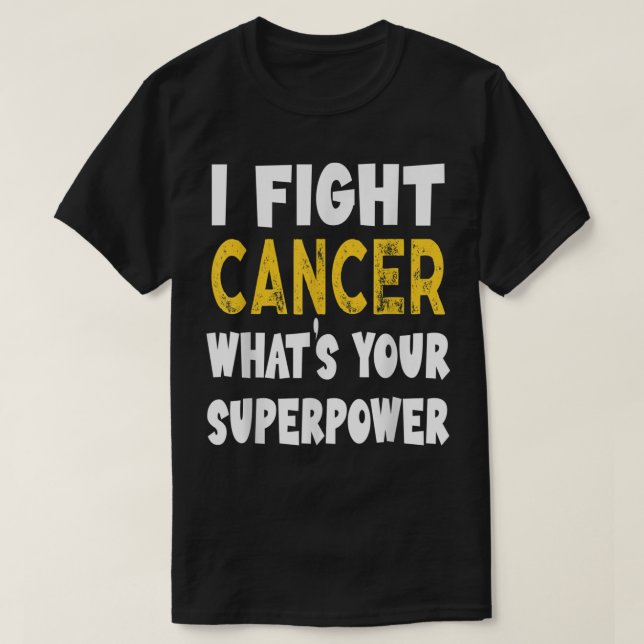 Camiseta Lucho contra el cáncer, ¿cuál es tu cáncer gracios (Diseño del anverso)