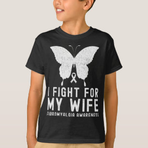 Camiseta Lucho Por Mi Esposa Fibromialgia Mes De Conciencia