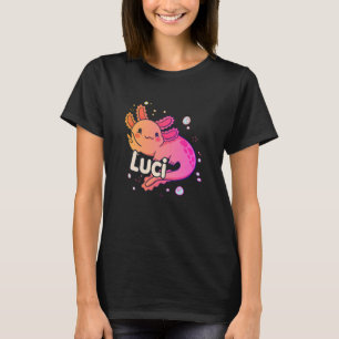 Camiseta LUCI - Hermoso nombre chica con adorable AXOLOTL