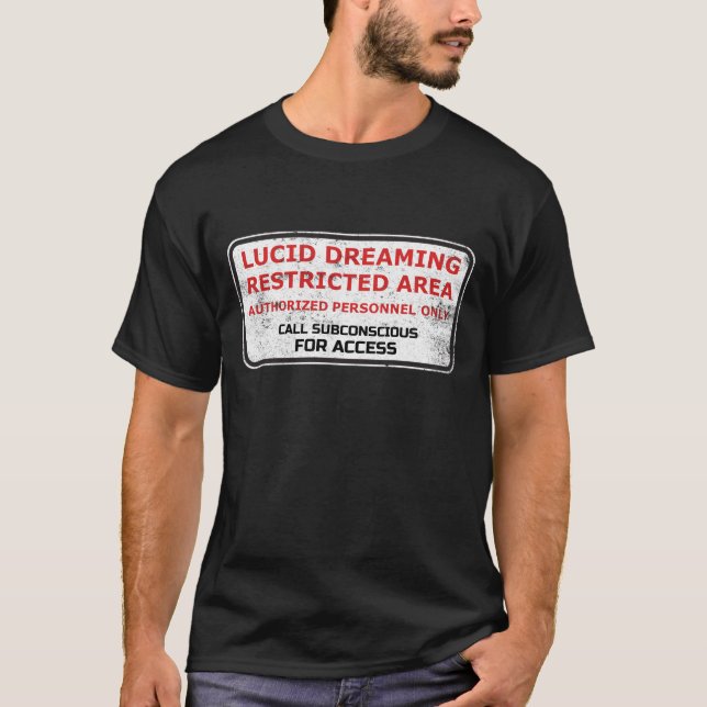 Camiseta Lucid dreaming área restringida vintage (Anverso)