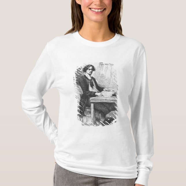 Camiseta Lucien de Rubempre que escribe una letra (Anverso)
