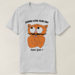 Camiseta "¡LUCIENDO BIEN, FELINO FENOMENAL!" Chiste diverti