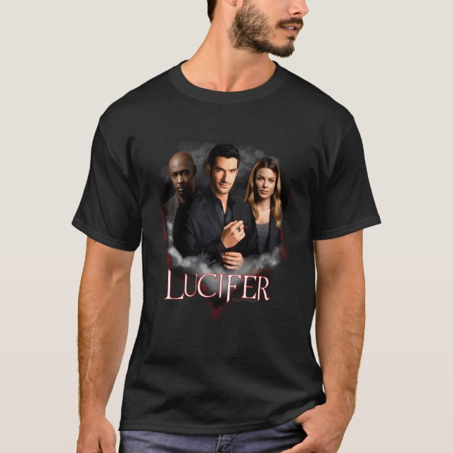 Camiseta Lucifer Angel Devil Detective (Anverso)
