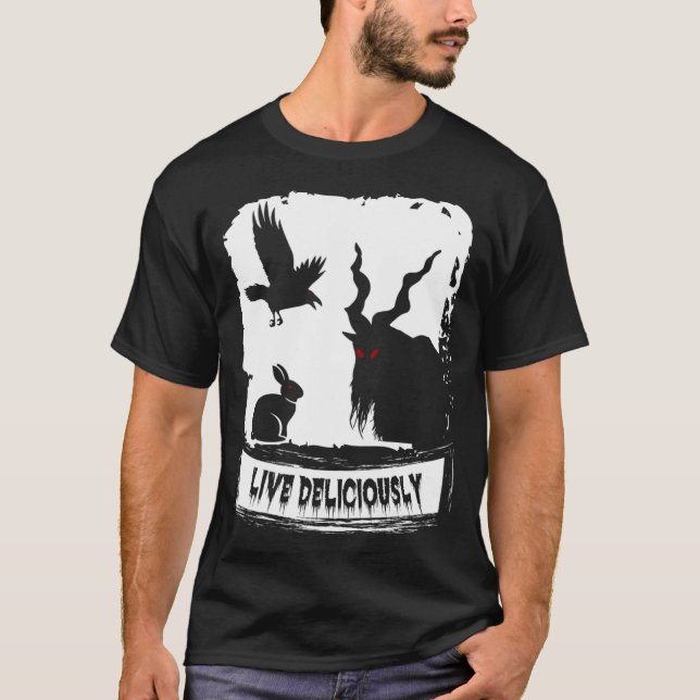 Camiseta Lucifer de Goat Witchcraft en vivo deliciosamente  (Anverso)