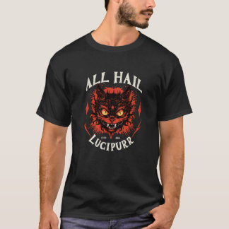 Camiseta Lucifer Lucifer, un gato satánico Metalizado de la