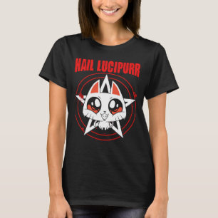 Camiseta Lucipur Satanic Baphomet Gótico Occult Gato Demon