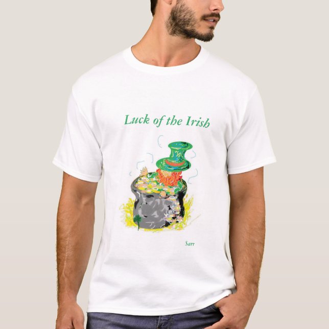 Camiseta Luck of the Irish/ Leprechaun (Anverso)