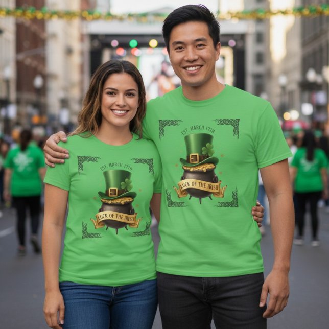 Camiseta Luck of the Irish Pot of Gold T-Shirt (Subido por el creador)