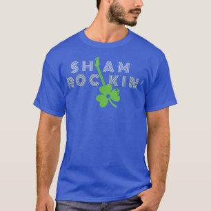 Camiseta Luck Sham Rockin Guitar Shamrock Irish Saint Patri