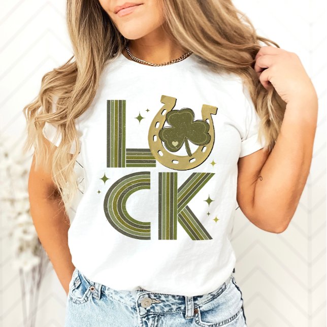 Camiseta Luck Shamrock Horseshoe St Patrick's Day Irish (Subido por el creador)