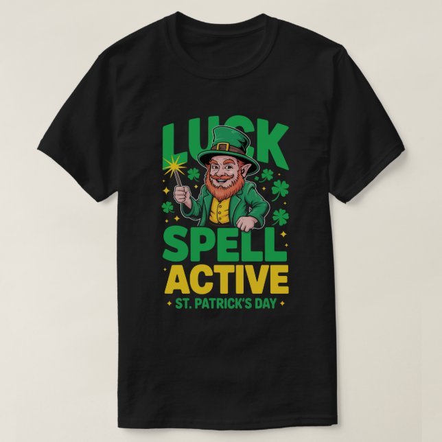 Camiseta Luck Spell Active Leprechaun St. Patrick’s Day Tee (Diseño del anverso)