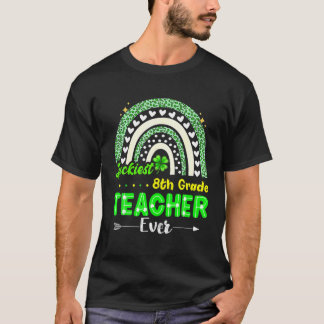Camiseta Luckiest 8Th Grade Teacher Ever St Patrick's Day R