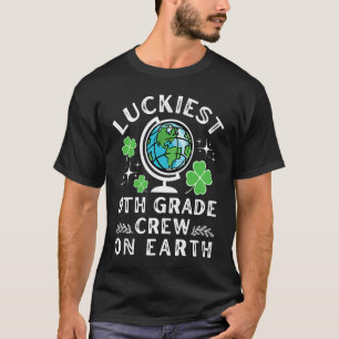 Camiseta Luckiest 9th Grade Crew on Earth Day St Patricks D