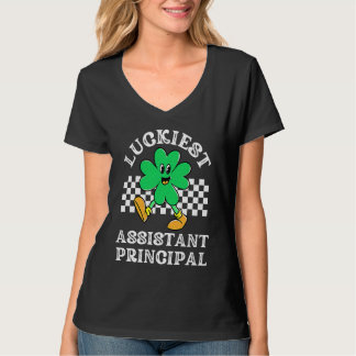Camiseta Luckiest Assistant Principal Retro Shamrock St Pat