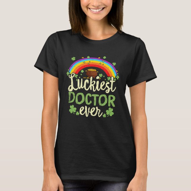 Camiseta Luckiest Doctor Ever St Patricks Day Rainbow Men W (Anverso)