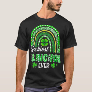 Camiseta Luckiest Principal Teacher Ever Rainbow St Patrick