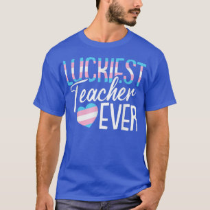 Camiseta Luckiest Teacher Ever LGBTQ TransGender Pride Teac