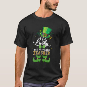 Camiseta Lucky 1º Primer Grado Feliz Patrones Día Leprechau