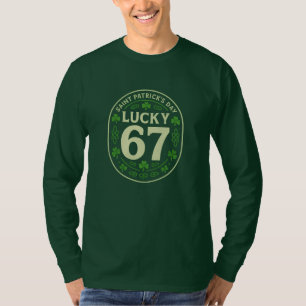 Camiseta Lucky 67 – Día de San Patricio Insignia de Trébol 