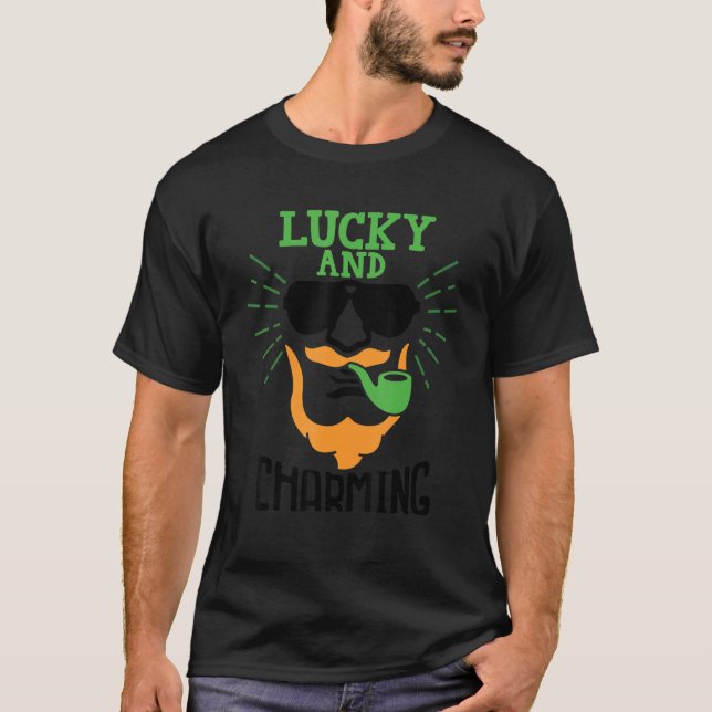 Camiseta Lucky And Charming St Patricks Day C Lucky Charm M (Anverso)