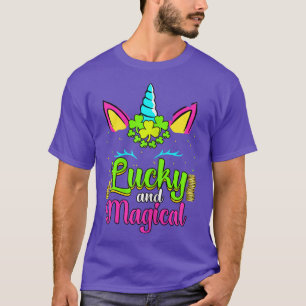 Camiseta Lucky And Magical Unicorn St Patricks Shenanigans