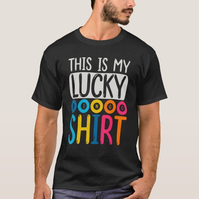 Camiseta Lucky Bingo Funny Bingo Player Hobby Gambling Bin (Anverso)