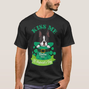 Camiseta Lucky Boston Terrier Dog Lover St Patrick's Day Ki